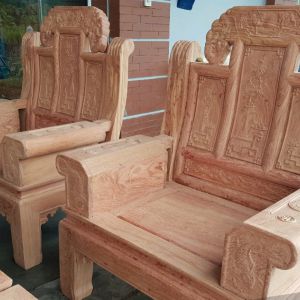 Bộ Bàn Ghế Âu Á hộp gỗ hương đá 240cm